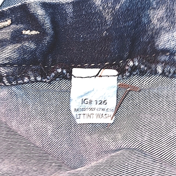 Red Ape Moto Biker Acid Wash Blue Jean Whisker Distress Ribs 46 Skinny Big Tall - Picture 6 of 12